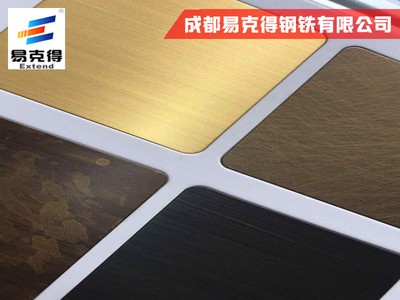 四川成都批发201油磨拉丝不锈钢板 304黑钛不锈钢卷 规格齐可加工