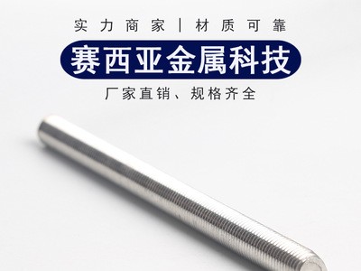 厂家直销 304不锈钢丝杆 不锈钢牙条不锈钢全牙螺杆螺棒 经久耐用