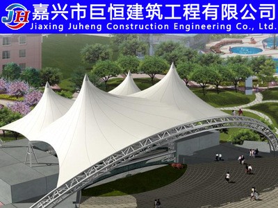 【浙江膜结构厂家】设计定制广场膜结构,户外雨棚 广场遮阳景观棚