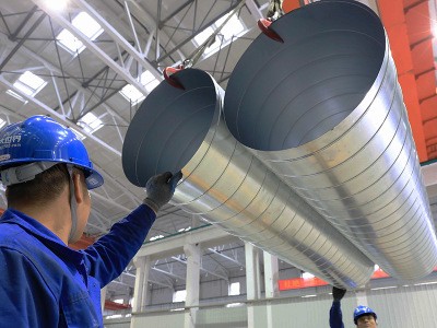 江苏圆形镀锌螺旋风管生产厂家 排烟螺旋风管白铁皮通风管道加工