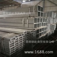 云南镀锌钢材批发 昆明镀锌方矩管厂价直销 材质Q235 产地云南