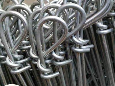 专业生产大棚地锚 钢丝耐腐蚀3.2mm、60CM长热镀锌地锚