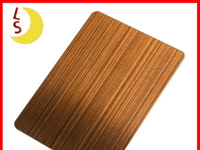 不锈钢拉丝装饰板材 201/304玫瑰金发黑拉丝不锈钢板 可切割加工