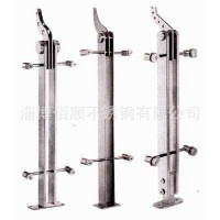 家装不锈钢阳台玻璃栏杆立柱 菱形立柱厂家 不锈钢阳台工程立柱