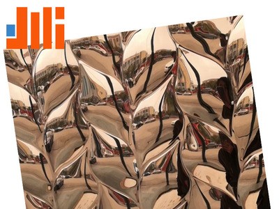 工厂直供 201/304定制 建筑电梯装潢不锈钢板 香槟金镜面压花板材