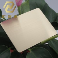 201/304拉丝不锈钢香槟金抗指纹装饰板 来样加工定制各种彩色板