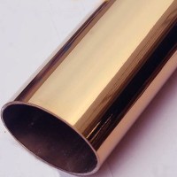 佛山厂家批发304玫瑰金不锈钢管加工8K镜面不锈钢圆管定制装饰管