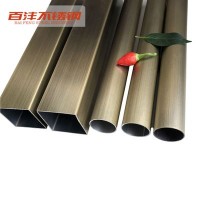 镀铜管 不锈钢彩色管 水镀红黄青古铜 颜色拉丝发黑 亚光亮面