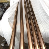 304不锈钢玫瑰金圆管63*1.4mm拉丝黑钛金不锈钢矩形管40*60*2.0mm