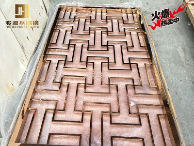 304厂家批发彩色不锈钢屏风镂空 客厅玄关隔断花格镂空不锈钢屏风