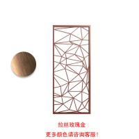 黑色金属不锈钢隔断 花格镂空拉丝黑钛玄关 客厅北欧铁艺定制