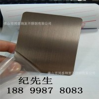 厂家定制201不锈钢缎纹深褐色无指纹板发纹古铜色拉丝灰钢装饰板