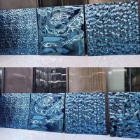 现货不锈钢波纹板 304镜面 水波纹不锈钢 不锈钢压花波纹板
