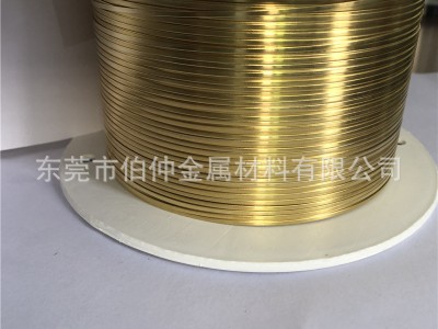 H65黄铜带 超窄压纹黄铜带 耳机线专用黄铜带0.35mm*1.5mm 黄铜片