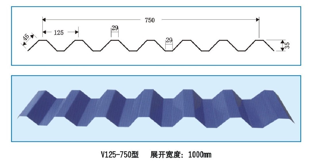 明扣750型墙面板（也可做楼承板）