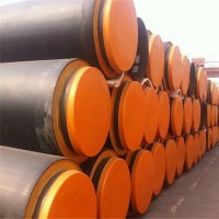 聚氨酯防腐保温钢管预制直埋发泡无缝保温管小区取暖螺旋热力管道