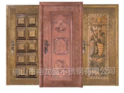 304不锈钢铜雕门 别墅仿真防盗门防锈防水 来图订做厂家直销