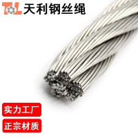 天利 304不锈钢丝绳10mm毫米 起吊索道卷扬机电动葫芦用软绳 7*19
