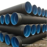 塑料波纹管雨污排水管pe双壁波纹管瑞源厂家环刚度八级规格全