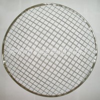 厂家供应 不锈钢圆形烧烤网 包边一次性烧烤网烧烤篦子 烧烤用具