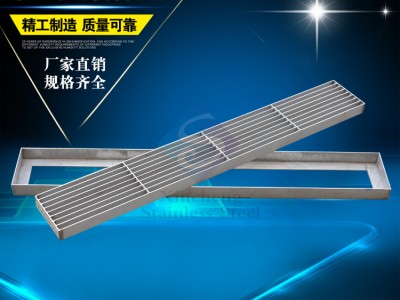 不锈钢盖板商场排水沟盖板厨房地漏盖板304不锈钢全焊格栅盖板架