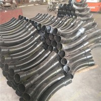 过轨钢管 热浸塑过轨双扩口弯管电力电缆保护管图纸加工配套接头