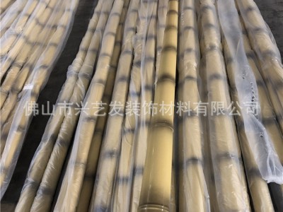 厂家定制不锈钢仿竹节管围栏护栏景区别墅装饰管枯黄色绿色等