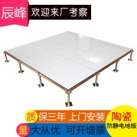 全钢象牙白陶瓷面防静瓷砖抗静电地板地砖面高架空活动地板600*40