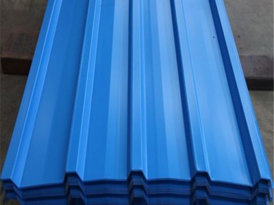 特价批发 镀锌彩涂钢板 量大优惠 蓝色波型瓦 屋顶屋面彩钢瓦