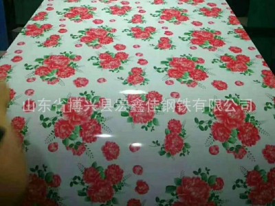 印花彩钢板彩色花纹板 花型多样装饰板 衣柜印花板出口印花开平板
