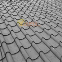 提供765型0.8mm灰色 彩钢琉璃瓦屋面系统