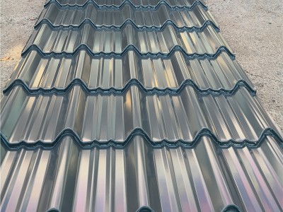 厂家直销 安徽地区压型彩钢板 0.5mm 灰色800型琉璃瓦