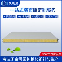 聚氨酯复合板厂家批发外墙保温隔热机制防火A级 岩棉聚氨酯复合板