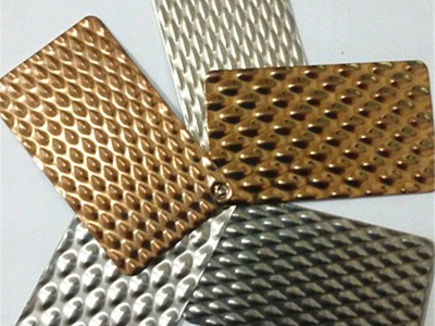 不锈钢米粒花纹板 镜面304不锈钢防滑花纹板 201菱形压花板