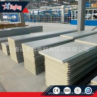 上海出口直销资质认证齐全聚氨酯夹芯板PU彩钢夹芯板活动板房建造