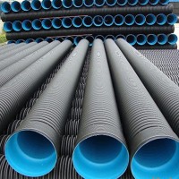 HDPE双壁波纹管SN4SN8高强度排水排污管道管材DN500大口径波纹管