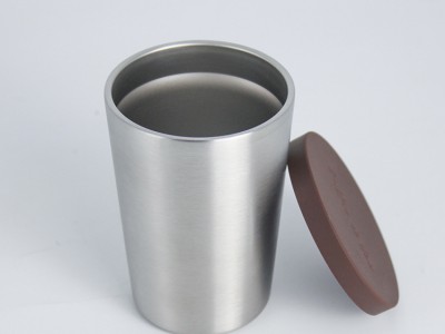 双层304不锈钢水杯啤酒杯冷饮漱口杯果汁杯餐厅茶水杯饮料杯无缝