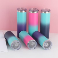 欧美热销16oz直杯奶杯儿童牛奶杯内胆镀铜水杯冰霸杯外贸可印logo