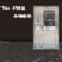 河北厂家直营 304不锈钢楼宇门 钢制楼门 入户大堂可视频子母门