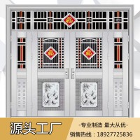 佛山304#不锈钢门防盗门四开大门四开子母门农村家用大门入户门