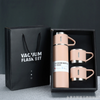 新款304不锈钢保温杯便携手提袋礼盒套装礼品真空水杯批发印logo