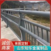 桥梁不锈钢护栏 河道天桥铝合金灯光栏杆 不锈钢复合管护栏