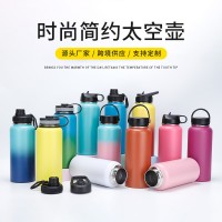 亚马逊外贸大容量太空壶车载家用不锈钢保温杯外贸运动水瓶