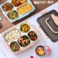 304不锈钢便当盒饭盒食品级午餐盒学生上班族便携轻食式厂 家批发