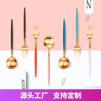304不锈钢刀叉勺西餐 四件套咖啡勺筷子礼品套装勺子 葡萄牙餐具