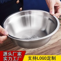 汤盆不锈钢盆304食品级加厚汤碗小盆子家用食堂菜盆饭碗圆形批发