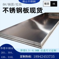 佛山304 201 316L 430 不锈钢镜面板 精磨抛光 8K薄板 开平 卷料