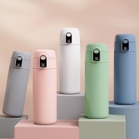 网红智能温显保温杯男女学生吸管弹跳盖水杯大容量316不锈钢杯子