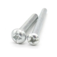 厂家批发盘头机螺钉碳钢十字槽半圆头机螺丝镀锌盘头十字螺丝