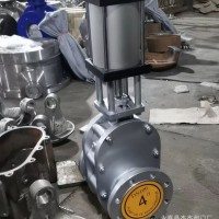 气动不锈钢304陶瓷双闸板阀Z644TC-10P陶瓷平行双闸板闸阀 干灰阀